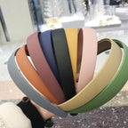 1PC Plastic Fashion Frosted Wide Headband Hair Band Headwear Bezel Hair Accessories For Woman Satin Covered Resin Hairbands Gorgeous Hair Accessories For Women Stevvex