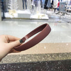 1PC Plastic Fashion Frosted Wide Headband Hair Band Headwear Bezel Hair Accessories For Woman Satin Covered Resin Hairbands Gorgeous Hair Accessories For Women Stevvex