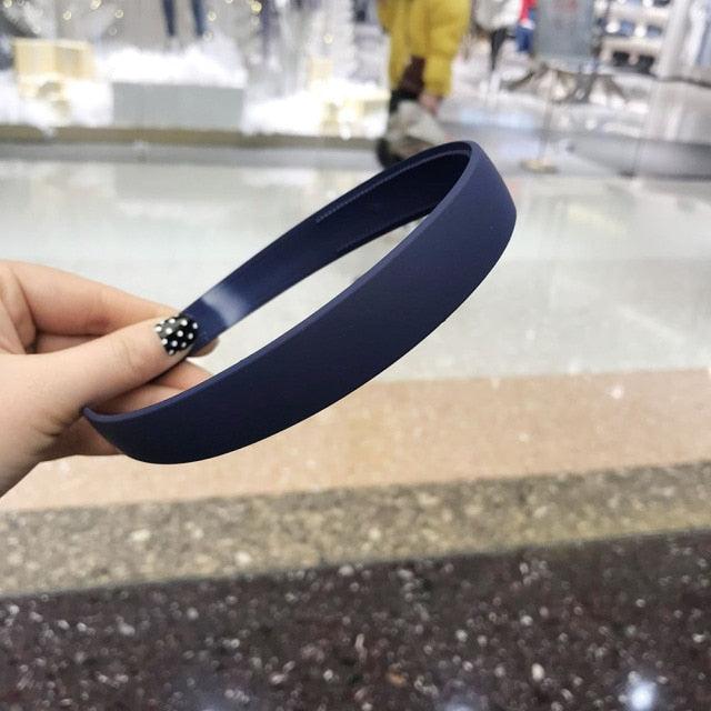 1PC Plastic Fashion Frosted Wide Headband Hair Band Headwear Bezel Hair Accessories For Woman Satin Covered Resin Hairbands Gorgeous Hair Accessories For Women Stevvex