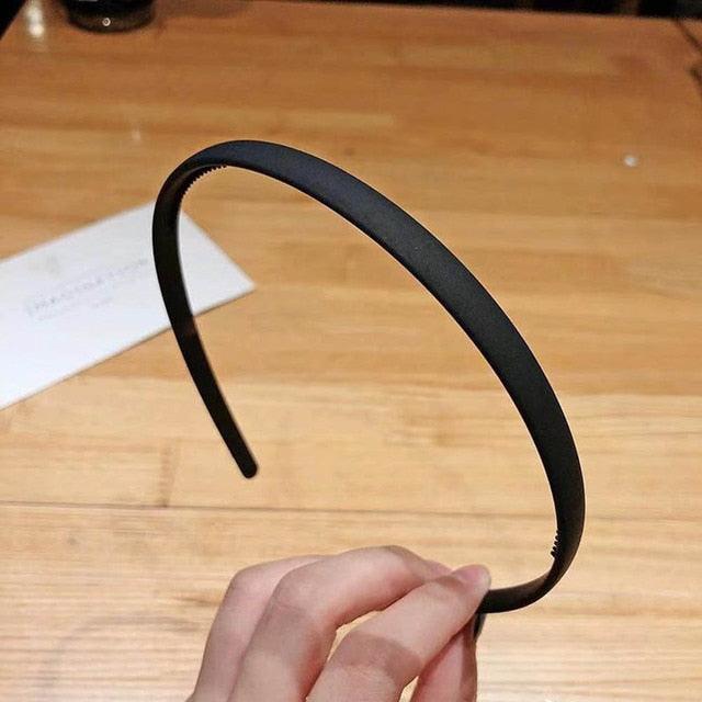1PC Plastic Fashion Frosted Wide Headband Hair Band Headwear Bezel Hair Accessories For Woman Satin Covered Resin Hairbands Gorgeous Hair Accessories For Women Stevvex