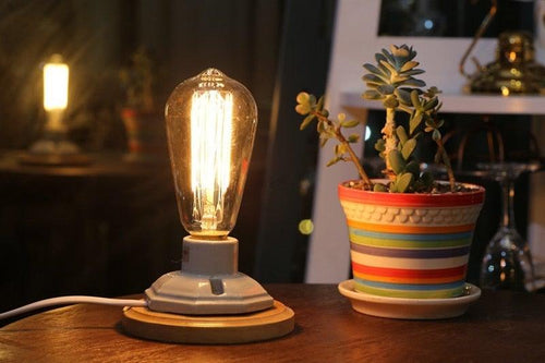 1pc Retro Lamp Edison Bulb Incandescent Living Room Decoration Vintage Lamp Filament Dimmable Amber Glass Antique Filament Light Bulbs Stevvex