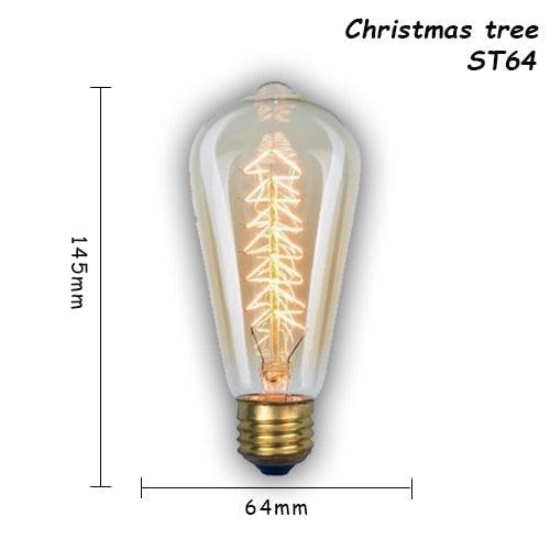 1pc Retro Lamp Edison Bulb Incandescent Living Room Decoration Vintage Lamp Filament Dimmable Amber Glass Antique Filament Light Bulbs Stevvex