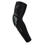 1PC Sport Black Arm Guard Compression Sleeves Sports Fitness Elastic Elbow Protective Pad Outdoor Basketball Football Sleeves For UV Summer Sun Protection Men Athletic Arm Cover Stevvex