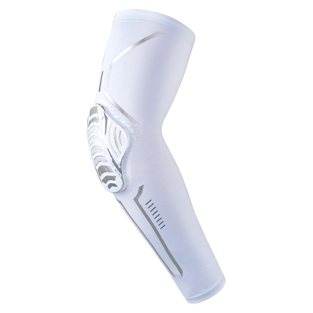 1PC Sport Black Arm Guard Compression Sleeves Sports Fitness Elastic Elbow Protective Pad Outdoor Basketball Football Sleeves For UV Summer Sun Protection Men Athletic Arm Cover Stevvex