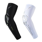 1PC Sport Black Arm Guard Compression Sleeves Sports Fitness Elastic Elbow Protective Pad Outdoor Basketball Football Sleeves For UV Summer Sun Protection Men Athletic Arm Cover Stevvex