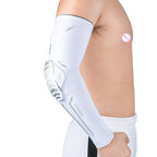 1PC Sport Black Arm Guard Compression Sleeves Sports Fitness Elastic Elbow Protective Pad Outdoor Basketball Football Sleeves For UV Summer Sun Protection Men Athletic Arm Cover Stevvex
