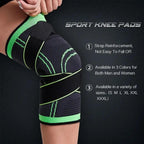 1PC Sport Knee Sleeve Support Men Kneepad Pressurized Elastic Knee Pads Fitness Gear Protector For Sport Improved Circulation Compression Support For Joint Pain