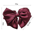 1PC Winter Velvet Bowknot Hair Clips Hand Tie Large Pigtail Bows Hairpin For Women Girls Satin Temperament Elegant Fashion Hairgrips Accessories For Party