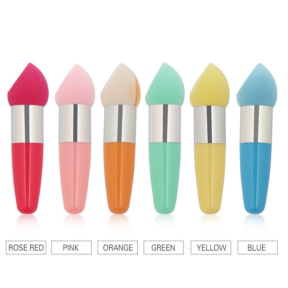 1PC Womens Powder Sponge Beauty Cosmetic Puff Face Makeup Brushes Tools with Handle Makeup Brush Professional Soft Mushroom Head Stevvex