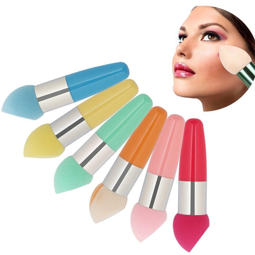 1PC Womens Powder Sponge Beauty Cosmetic Puff Face Makeup Brushes Tools with Handle Makeup Brush Professional Soft Mushroom Head Stevvex