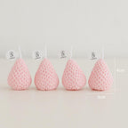 1PC/4PCS Strawberry Decorative Aromatic Candles Strawberry Shaped Scented Candle Mini Soy Wax Candle Small Scented Candle Wax Decorative Candle for Bedroom Bathroom Decoration Parties Soy Wax Scented Candle For Birthday Wedding Candle