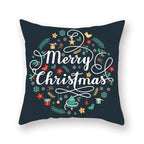 1Pcs Blue Christmas Tree Deer Santa Claus Pattern Polyester Cushion Cover Merry Christmas Throw Cushion Covers Tree Reindeer Star Pillow Case For Party Home Decoration Decorative Sofa Home Decor Pillowcover 45x45cm