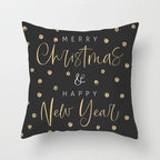 1Pcs Blue Christmas Tree Deer Santa Claus Pattern Polyester Cushion Cover Merry Christmas Throw Cushion Covers Tree Reindeer Star Pillow Case For Party Home Decoration Decorative Sofa Home Decor Pillowcover 45x45cm
