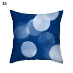 1Pcs Blue Pattern Cushion Cover Polyester Pillowcase Decorative Navy Blue White Pillow Covers Pillow Case Blue Home Bedroom Sofa Decor Pillow Cover Stevvex