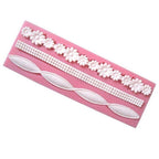 1pcs Cake Fondant Silicone Mold Lace Flower Cake Border Sugarcraft Pastry Mold Bakeware Kitchen Baking Decorating Tool Silicone Fondant Cake Decoration Mould Round Pearls Bubbles Molds Rope Bead Border Mold Chain Mold Gum Pastry Sugar Craft Chocolate Clay