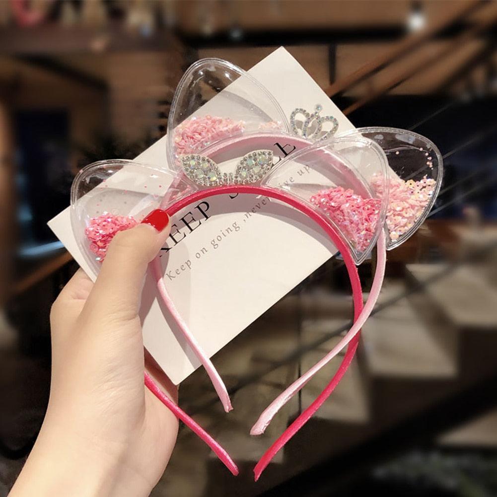 1Pcs Cute Cat Ears Headband Baby Girls Hairband Korean Children Princess Kids Gift Hair Band Props Party Girls Gorgeous Hair Accessories For Women Stevvex