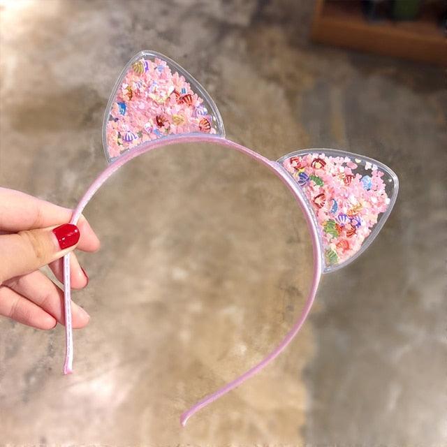 1Pcs Cute Cat Ears Headband Baby Girls Hairband Korean Children Princess Kids Gift Hair Band Props Party Girls Gorgeous Hair Accessories For Women Stevvex