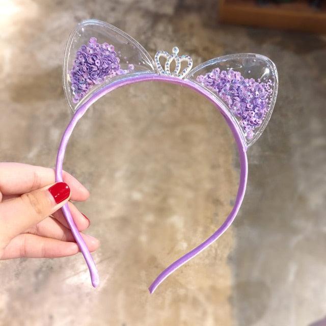 1Pcs Cute Cat Ears Headband Baby Girls Hairband Korean Children Princess Kids Gift Hair Band Props Party Girls Gorgeous Hair Accessories For Women Stevvex