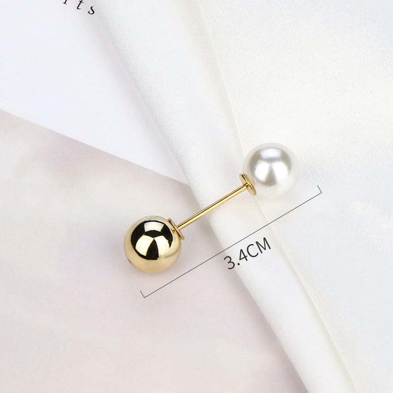 1pcs Fashion Pearl Fixed Strap Charm Safety Pin Sweater Cardigan Clip Brooches Rhinestone Metal Jewelry Sweater Shawl Clips Faux Crystal and Pearl Pins for Fixing on Sweaters Stevvex