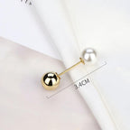 1pcs Fashion Pearl Fixed Strap Charm Safety Pin Sweater Cardigan Clip Brooches Rhinestone Metal Jewelry Sweater Shawl Clips Faux Crystal and Pearl Pins for Fixing on Sweaters Stevvex