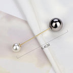 1pcs Fashion Pearl Fixed Strap Charm Safety Pin Sweater Cardigan Clip Brooches Rhinestone Metal Jewelry Sweater Shawl Clips Faux Crystal and Pearl Pins for Fixing on Sweaters Stevvex