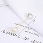 1pcs Fashion Pearl Fixed Strap Charm Safety Pin Sweater Cardigan Clip Brooches Rhinestone Metal Jewelry Sweater Shawl Clips Faux Crystal and Pearl Pins for Fixing on Sweaters Stevvex