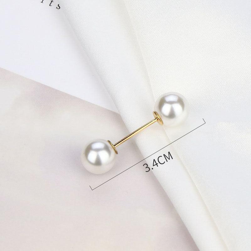 1pcs Fashion Pearl Fixed Strap Charm Safety Pin Sweater Cardigan Clip Brooches Rhinestone Metal Jewelry Sweater Shawl Clips Faux Crystal and Pearl Pins for Fixing on Sweaters Stevvex