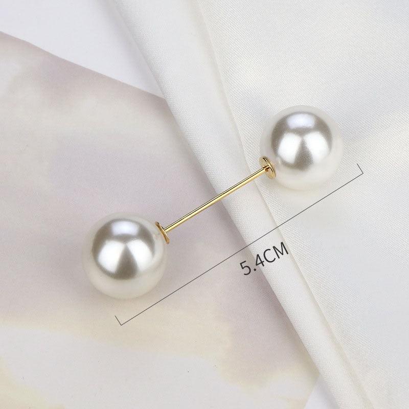 1pcs Fashion Pearl Fixed Strap Charm Safety Pin Sweater Cardigan Clip Brooches Rhinestone Metal Jewelry Sweater Shawl Clips Faux Crystal and Pearl Pins for Fixing on Sweaters Stevvex