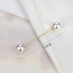 1pcs Fashion Pearl Fixed Strap Charm Safety Pin Sweater Cardigan Clip Brooches Rhinestone Metal Jewelry Sweater Shawl Clips Faux Crystal and Pearl Pins for Fixing on Sweaters Stevvex