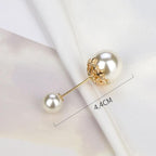 1pcs Fashion Pearl Fixed Strap Charm Safety Pin Sweater Cardigan Clip Brooches Rhinestone Metal Jewelry Sweater Shawl Clips Faux Crystal and Pearl Pins for Fixing on Sweaters Stevvex