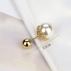 1pcs Fashion Pearl Fixed Strap Charm Safety Pin Sweater Cardigan Clip Brooches Rhinestone Metal Jewelry Sweater Shawl Clips Faux Crystal and Pearl Pins for Fixing on Sweaters Stevvex