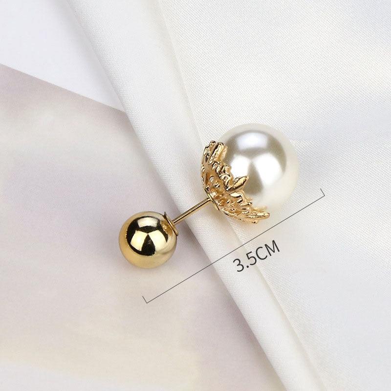1pcs Fashion Pearl Fixed Strap Charm Safety Pin Sweater Cardigan Clip Brooches Rhinestone Metal Jewelry Sweater Shawl Clips Faux Crystal and Pearl Pins for Fixing on Sweaters Stevvex