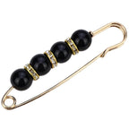 1pcs Fashion Pearl Fixed Strap Charm Safety Pin Sweater Cardigan Clip Brooches Rhinestone Metal Jewelry Sweater Shawl Clips Faux Crystal and Pearl Pins for Fixing on Sweaters Stevvex