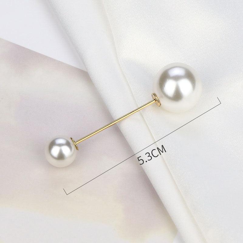 1pcs Fashion Pearl Fixed Strap Charm Safety Pin Sweater Cardigan Clip Brooches Rhinestone Metal Jewelry Sweater Shawl Clips Faux Crystal and Pearl Pins for Fixing on Sweaters Stevvex