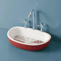 1Pcs Faucet Shape Draining Soap Dish Portable Bathroom Products Double Layer 3Colors Eco-friendly Soap Box Draining Soap Dish Sponge Holder Soap Container with Waterfall Spout for Bathroom Shower Kitchen Sink Stevvex