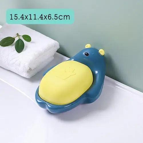 1Pcs Faucet Shape Draining Soap Dish Portable Bathroom Products Double Layer 3Colors Eco-friendly Soap Box Draining Soap Dish Sponge Holder Soap Container with Waterfall Spout for Bathroom Shower Kitchen Sink Stevvex