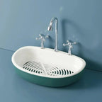 1Pcs Faucet Shape Draining Soap Dish Portable Bathroom Products Double Layer 3Colors Eco-friendly Soap Box Draining Soap Dish Sponge Holder Soap Container with Waterfall Spout for Bathroom Shower Kitchen Sink Stevvex