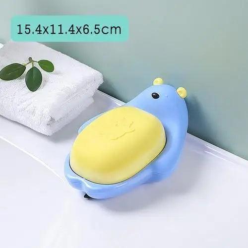 1Pcs Faucet Shape Draining Soap Dish Portable Bathroom Products Double Layer 3Colors Eco-friendly Soap Box Draining Soap Dish Sponge Holder Soap Container with Waterfall Spout for Bathroom Shower Kitchen Sink Stevvex