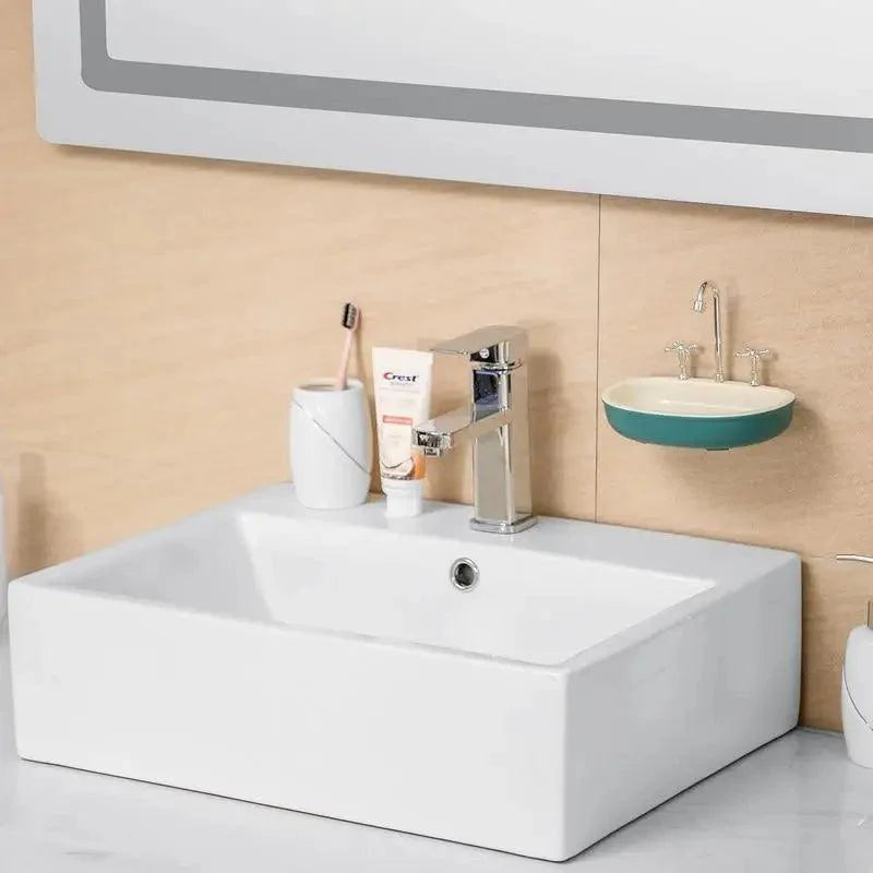 1Pcs Faucet Shape Draining Soap Dish Portable Bathroom Products Double Layer 3Colors Eco-friendly Soap Box Draining Soap Dish Sponge Holder Soap Container with Waterfall Spout for Bathroom Shower Kitchen Sink Stevvex