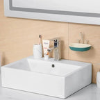 1Pcs Faucet Shape Draining Soap Dish Portable Bathroom Products Double Layer 3Colors Eco-friendly Soap Box Draining Soap Dish Sponge Holder Soap Container with Waterfall Spout for Bathroom Shower Kitchen Sink Stevvex