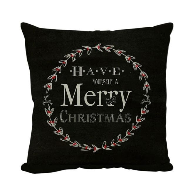 1Pcs Happy New Year Christmas Decorations Pillows Cover Merry Christmas Throw Cushion Covers Tree Reindeer Star Pillow Case For Party Home Decoration 45x45CM Stevvex