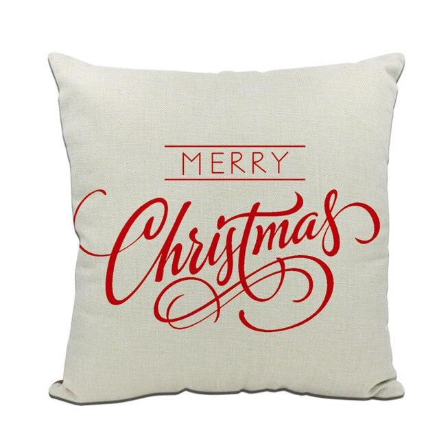 1Pcs Happy New Year Christmas Decorations Pillows Cover Merry Christmas Throw Cushion Covers Tree Reindeer Star Pillow Case For Party Home Decoration 45x45CM Stevvex