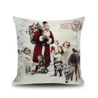 1Pcs Happy New Year Christmas Decorations Pillows Cover Merry Christmas Throw Cushion Covers Tree Reindeer Star Pillow Case For Party Home Decoration 45x45CM Stevvex