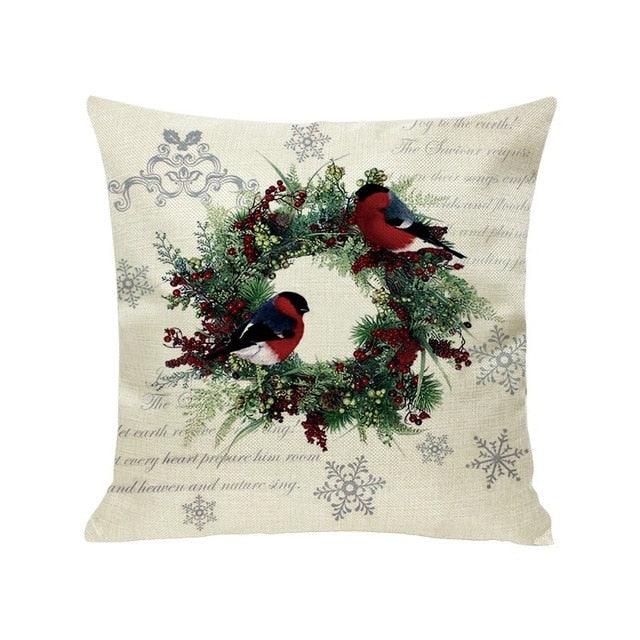 1Pcs Happy New Year Christmas Decorations Pillows Cover Merry Christmas Throw Cushion Covers Tree Reindeer Star Pillow Case For Party Home Decoration 45x45CM Stevvex