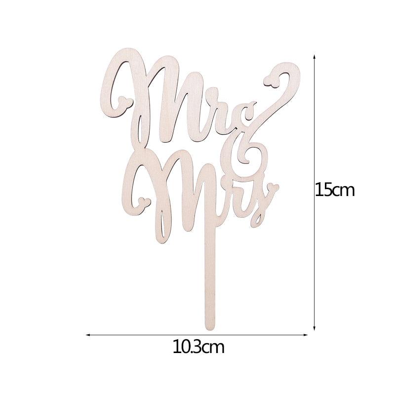 1Pcs Hollow Letter Love Just Married Mr & Mrs Cake Topper Mr and Mrs Cake Toppers Wooden Wedding Cake Topper Party Cake Decoration Mr And Mrs Cake Topper Bride and Groom Wooden Wedding Cake Topper For Wedding Party Supplies Stevvex