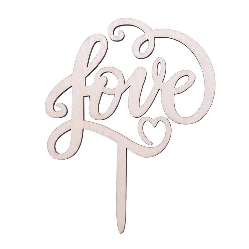 1Pcs Hollow Letter Love Just Married Mr & Mrs Cake Topper Mr and Mrs Cake Toppers Wooden Wedding Cake Topper Party Cake Decoration Mr And Mrs Cake Topper Bride and Groom Wooden Wedding Cake Topper For Wedding Party Supplies Stevvex