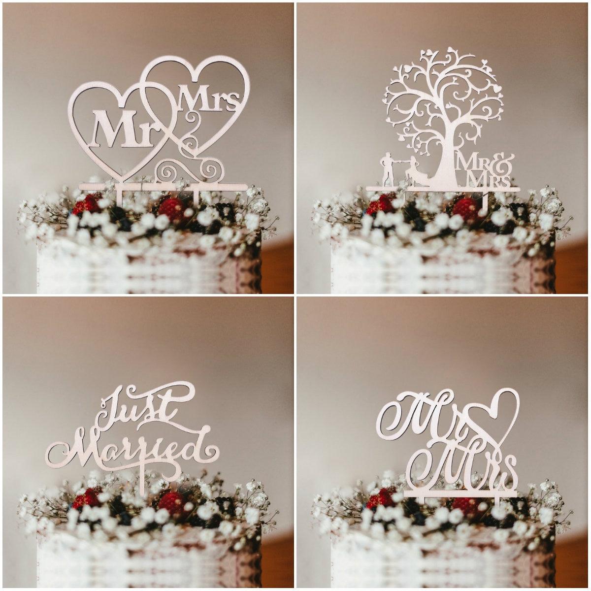1Pcs Hollow Letter Love Just Married Mr & Mrs Cake Topper Mr and Mrs Cake Toppers Wooden Wedding Cake Topper Party Cake Decoration Mr And Mrs Cake Topper Bride and Groom Wooden Wedding Cake Topper For Wedding Party Supplies Stevvex