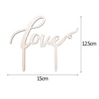 1Pcs Hollow Letter Love Just Married Mr & Mrs Cake Topper Mr and Mrs Cake Toppers Wooden Wedding Cake Topper Party Cake Decoration Mr And Mrs Cake Topper Bride and Groom Wooden Wedding Cake Topper For Wedding Party Supplies Stevvex