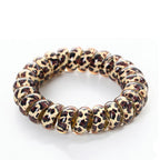 1Pcs Leopard Women Hair Accessories Ladies Telephone Cord Hair Tie Lady Scrunchies Ponytail Hair Female Girl Holder Rope Girls Ponytail Holder Accessories Pack