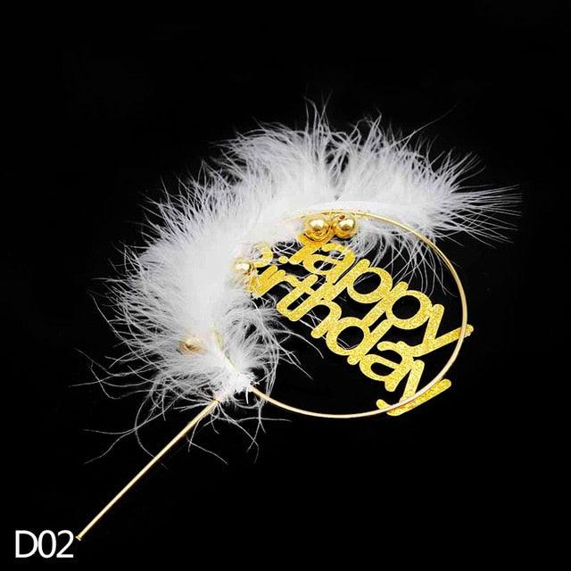 1Pcs Metal Happy Birthday Cake Topper Artificial flowers Cake Toppers Happy Birthday Cake Topper Metal And Acrylic Cake Decoration With Pink Artificial Flower Cluster For DIY Baby Shower Birthday Party Decoration Baking Decor Stevvex